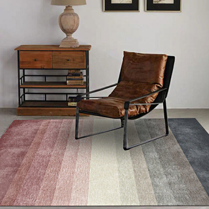 Modernist Ombre Pattern Rug Multicolored Polyester Rug Non-Slip Back Washable Pet-Friendly Rug for the Bedroom | Bowlift