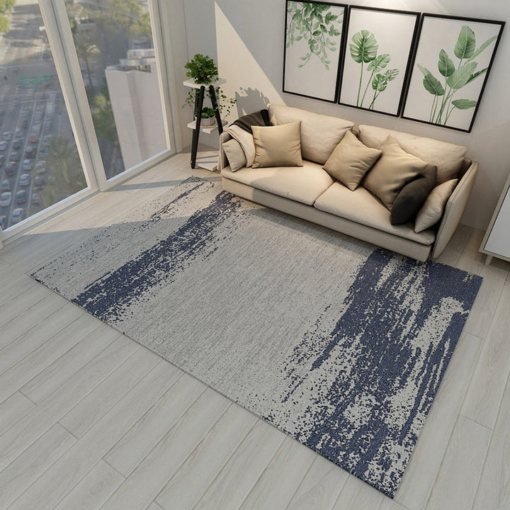 BowLift | Industrial Rustic Surface Look Carpet Dark Color Polyester Area Rug Stain Resistant Non-Slip Rug for Living Room