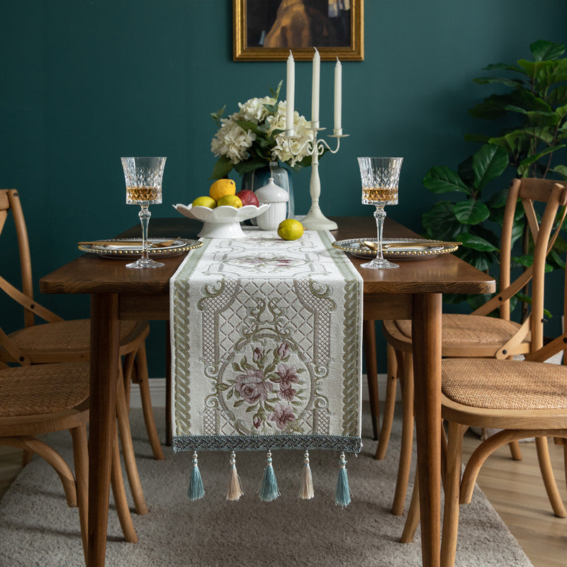 Embellished Forest-Themed Table Runner