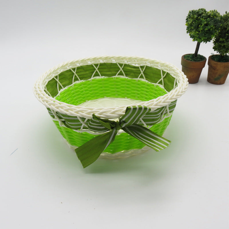 Decorative Oval Woven Storage Basket Bowlift