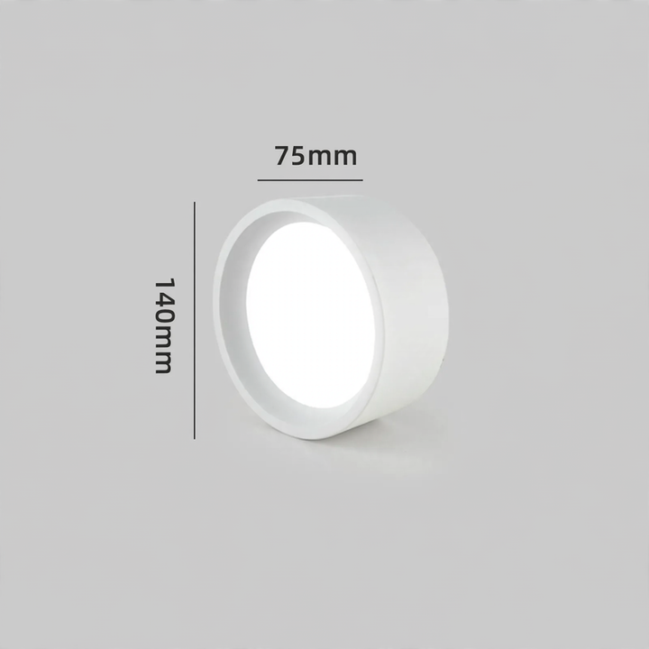 Surface-mounted ceiling light, LED, round