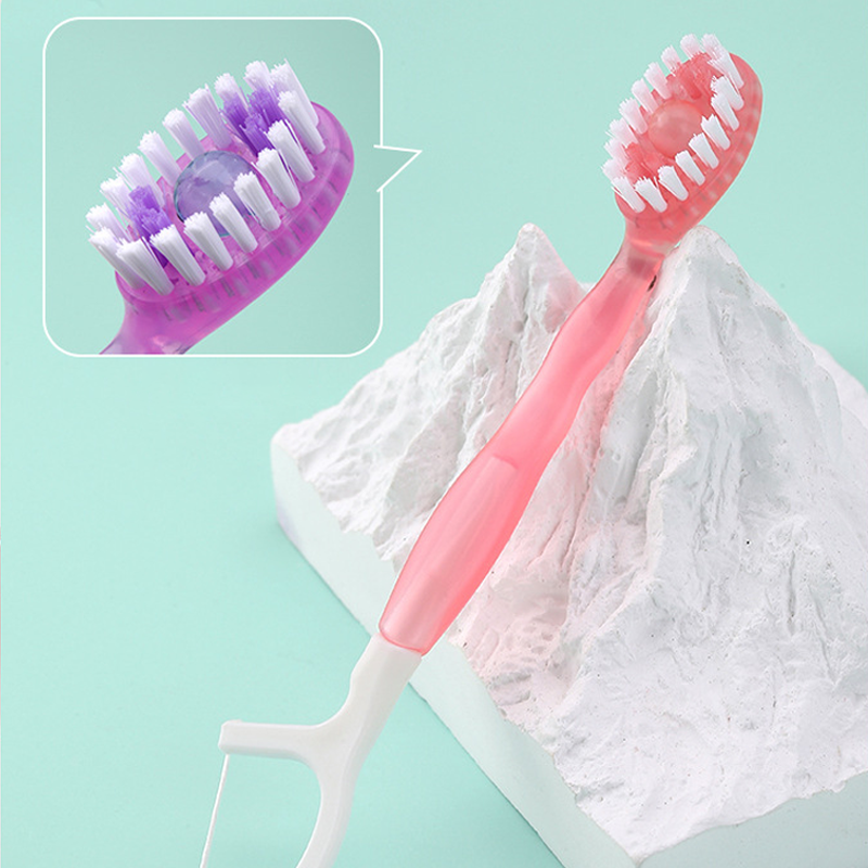 BowLift | Mini Toothbrush 5 in 1 Tool (Toothpaste + Floss + Pick + Tongue Scraper) Portable Travel Set