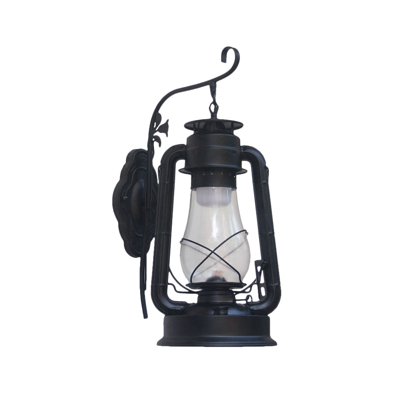 BowLift | 1 Bulb Kerosene Wall Mounted Light Fixture Coastal Style Black/Bronze/Copper Clear Glass Lighting