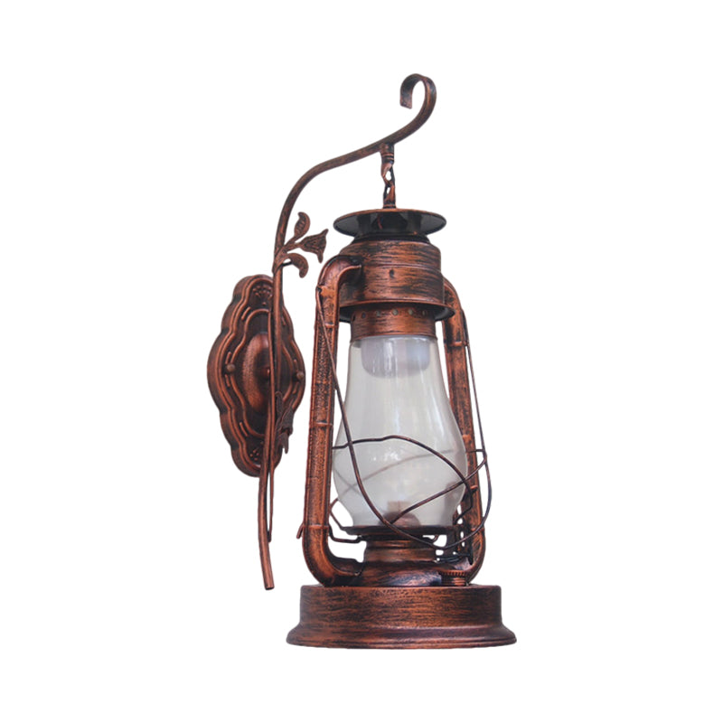 BowLift | 1 Bulb Kerosene Wall Mounted Light Fixture Coastal Style Black/Bronze/Copper Clear Glass Lighting