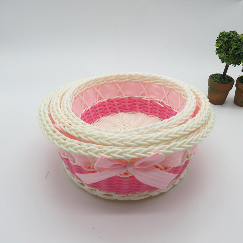 Decorative Oval Woven Storage Basket Bowlift