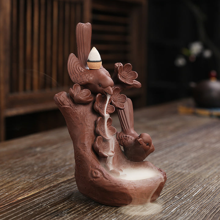 Artistic Bird-Themed Incense Holder