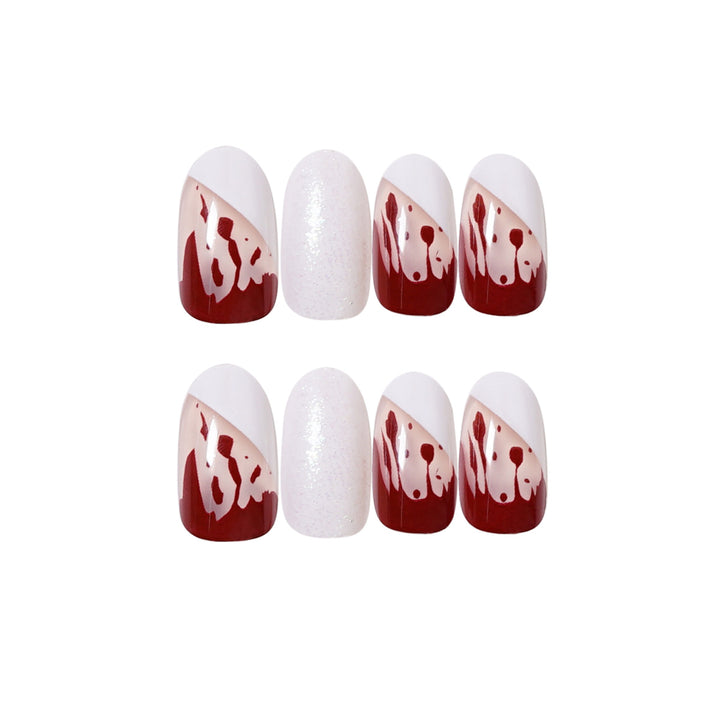Artistic acrylic nails with elegant flower and glitter accents Bowlift