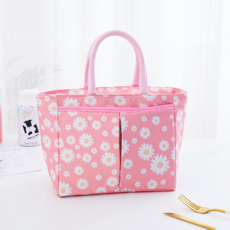 Stylish Flower Print Tote Bag Bowlift