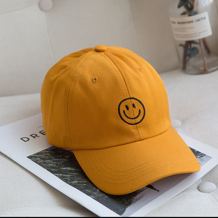 Women's Adjustable Smile Embroidered Cap Bowlift