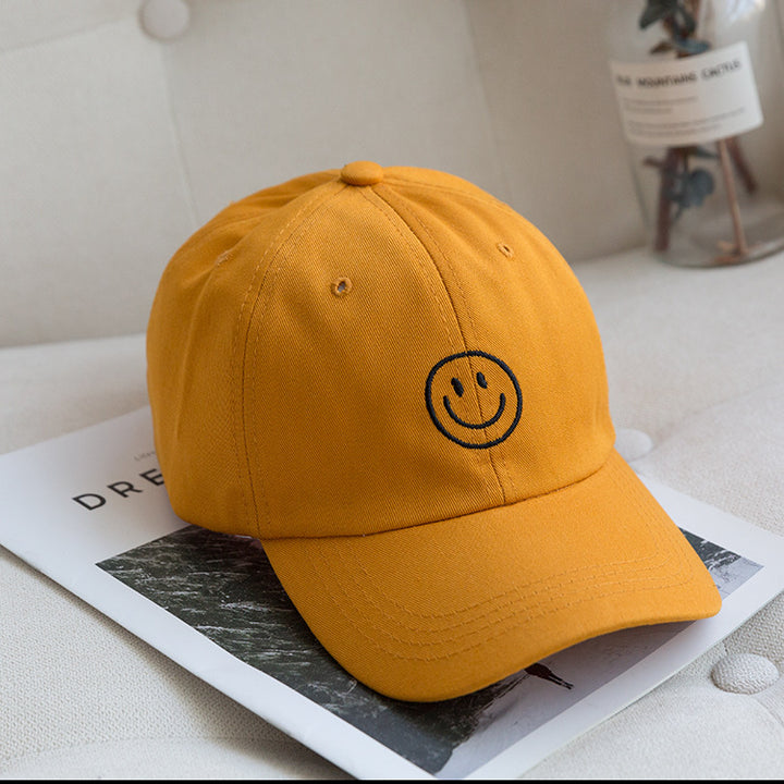 Women's Adjustable Smile Embroidered Cap Bowlift