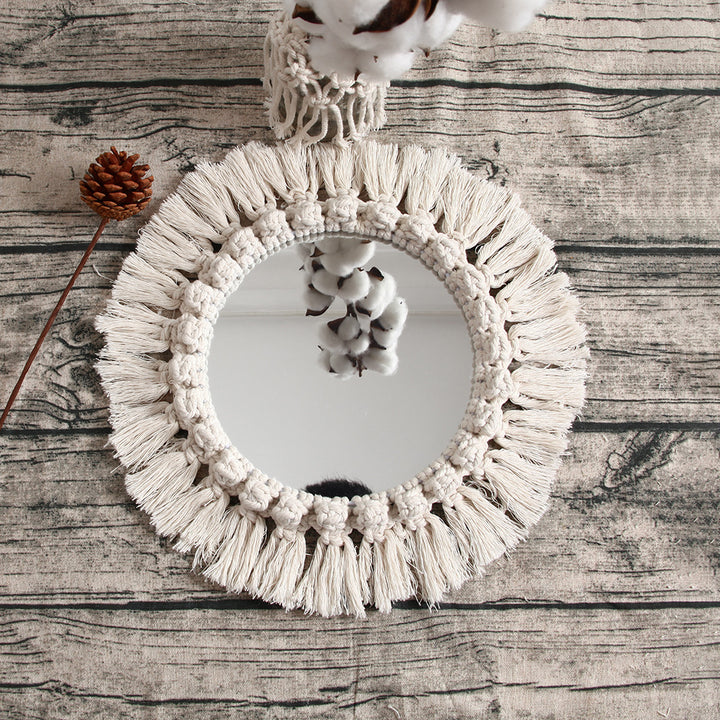 Decorative Macrame Wall Mirror Bowlift