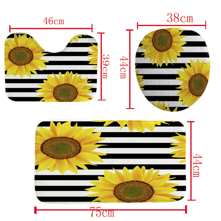 Floral Decorative Shower Curtain Bowlift