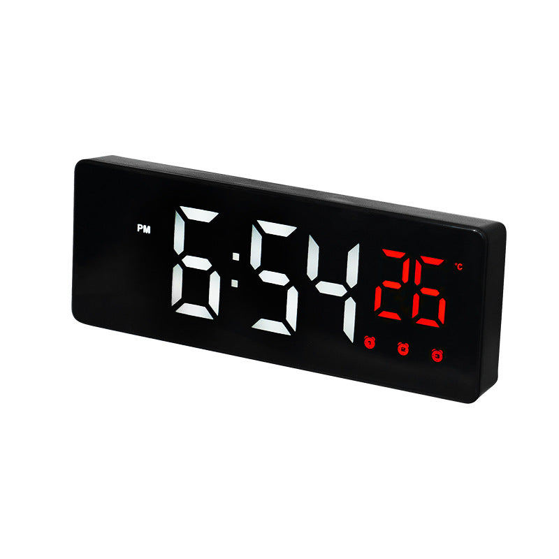 Digital table alarm clock with temperature display and LED display Bowlift