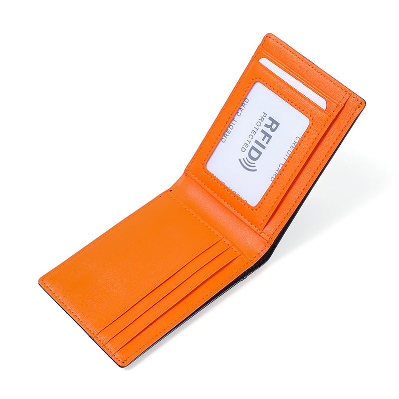 RFID-Blocking Leather Trifold Wallet