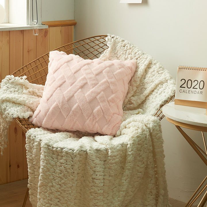 Luxurious Textured Throw Pillow