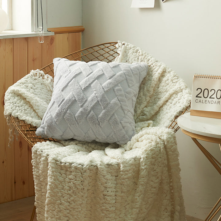 Luxurious Textured Throw Pillow
