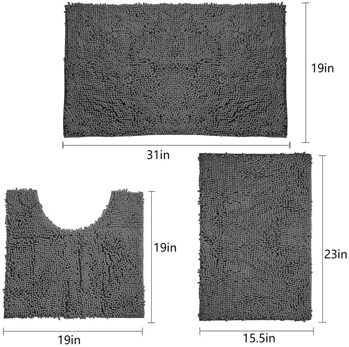 Soft Microfiber Bath Rug Set Bowlift