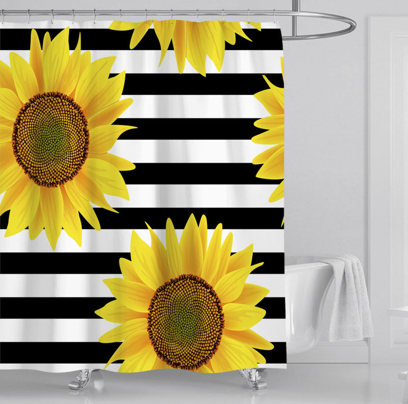 Floral Shower Curtain and Mat Set Bowlift