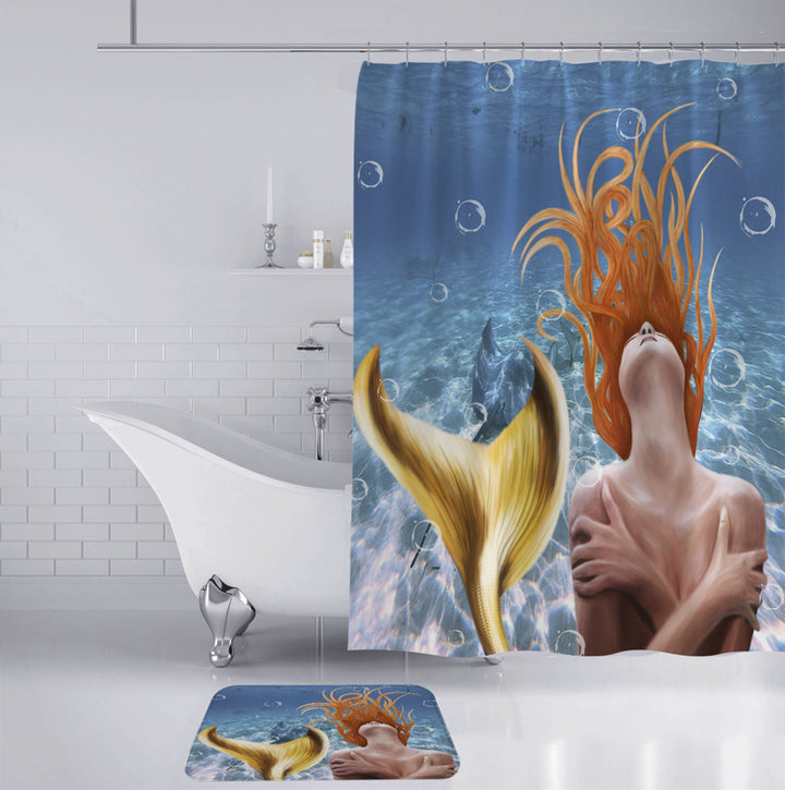 Artistic Mermaid-Themed Bathroom Set Bowlift