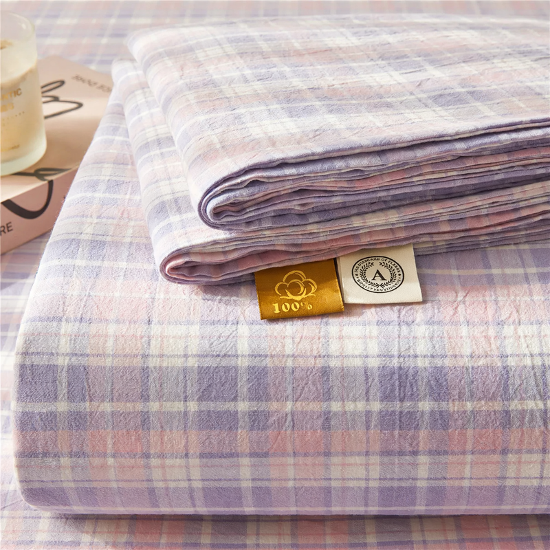 Cotton fitted sheet, long-staple cotton