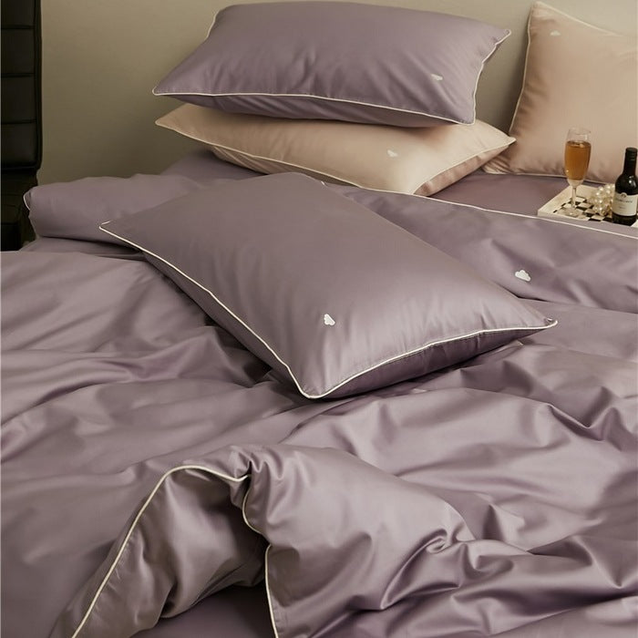 Cotton bed linen set, embroidered