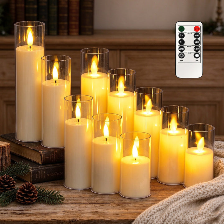 LED candle set with remote control