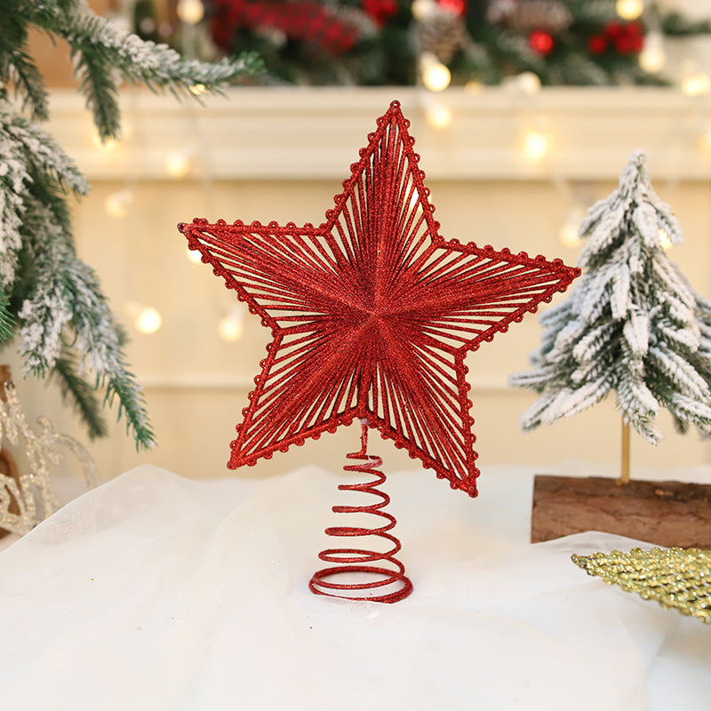 Christmas tree top star, plastic with glitter