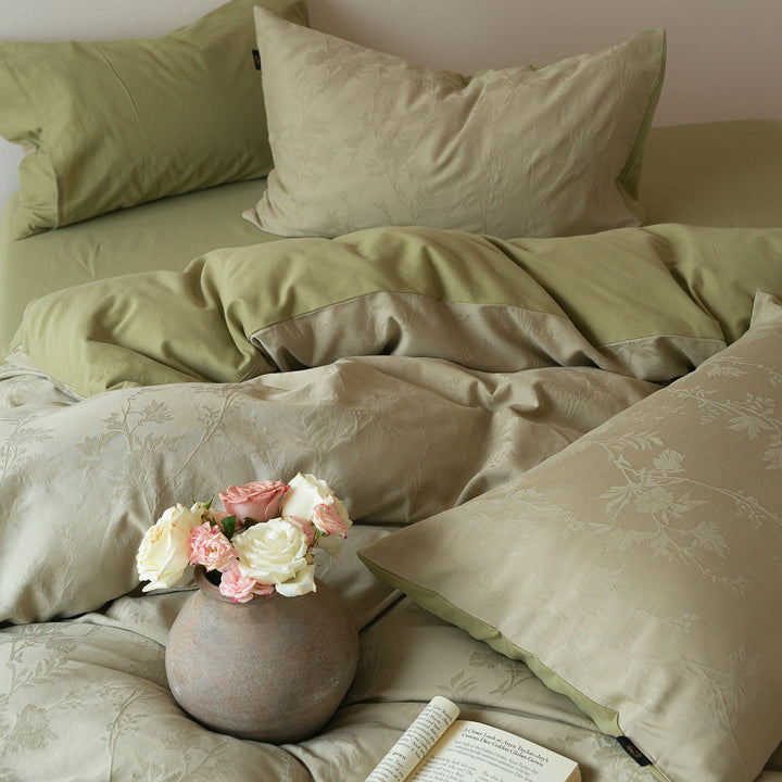 Jacquard bedding made of long-staple cotton, 4-piece