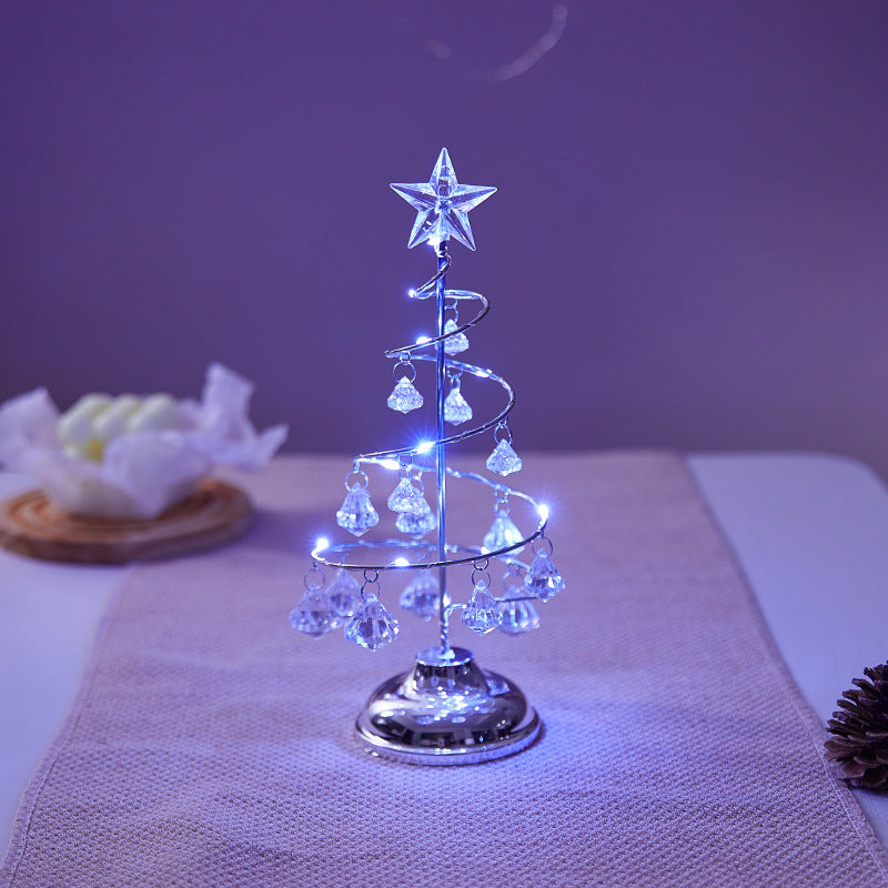 Illuminated Christmas tree made of metal, 33 cm