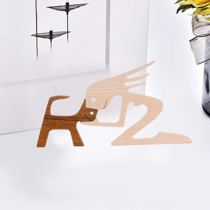 BowLift | Gift For Pet Lovers - Wood Sculpture Table Ornaments - The Love Between You And Your Fur-Friend