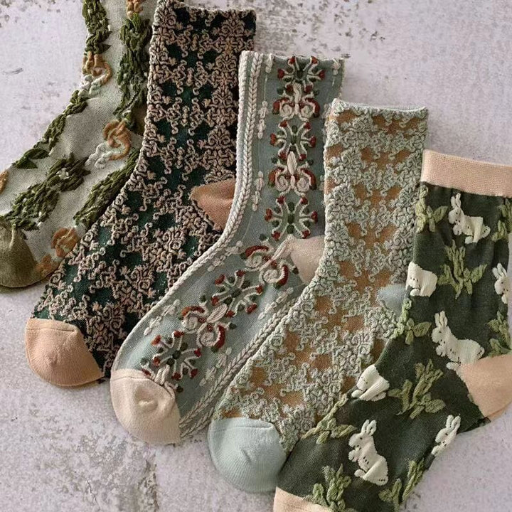 BowLift | Women's Floral Cotton Socks (10 Pairs)