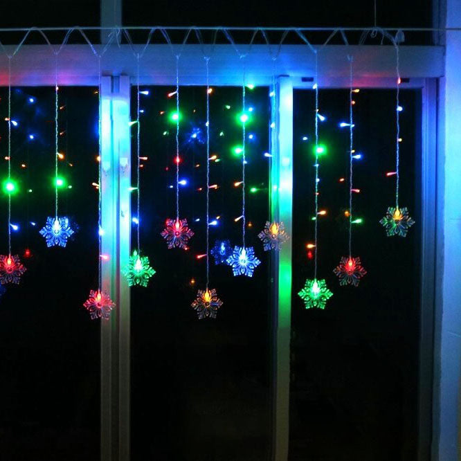 BowLift | Snowflake Remote Control Ice Strip Light Blinking LED Decorative String Lights
