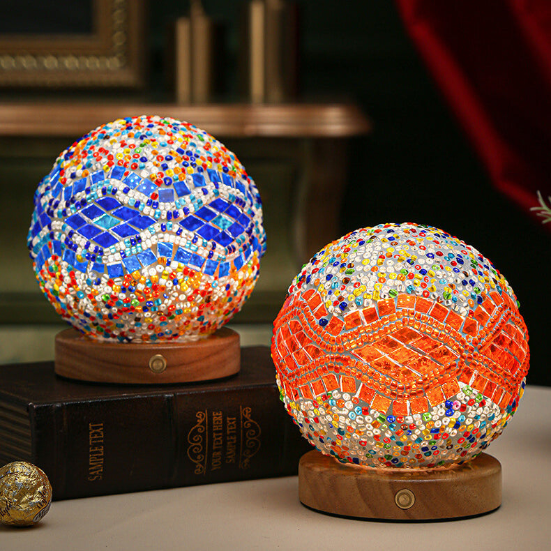 BohoGlow – Atmospheric Wooden & Glass Lamp Bowlift
