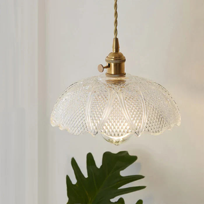 OpulentGlow Pendant – Elegant Glass Hanging Lamp Bowlift