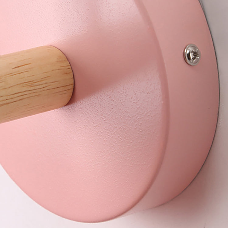 BowLift | Modern Minimalistic Round Horn Aluminum Wood 1-Light Wall Lamp for Bedroom