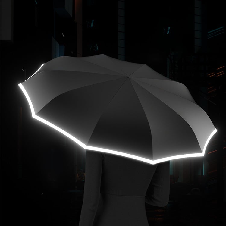 BowLift | Ring buckle umbrella, Reflective Safety Strip, Sturdy Windproof, Travel Portable