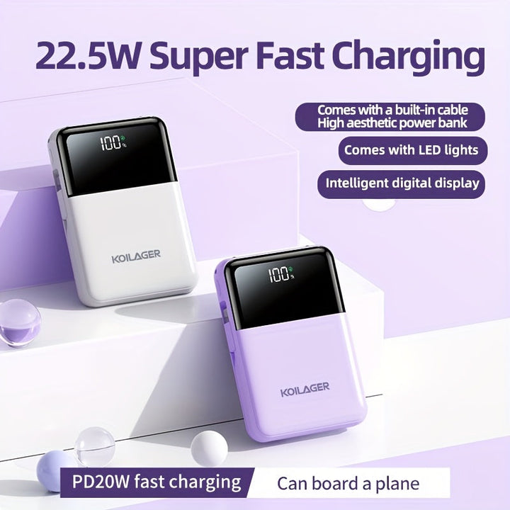 Powerbank 10000mAh Mini with Display | Bowlift