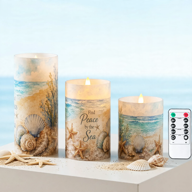 LED stump candle with remote control