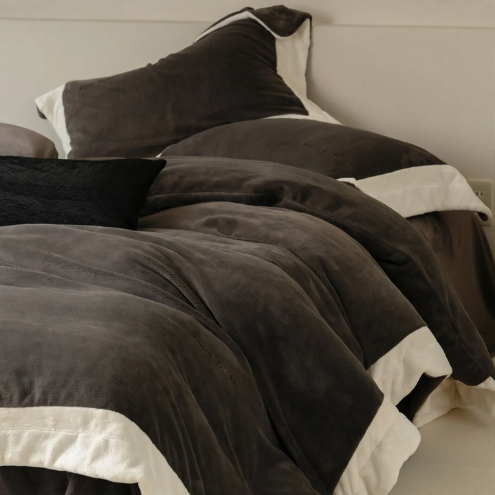 Milk fiber fleece duvet cover set, extra warm