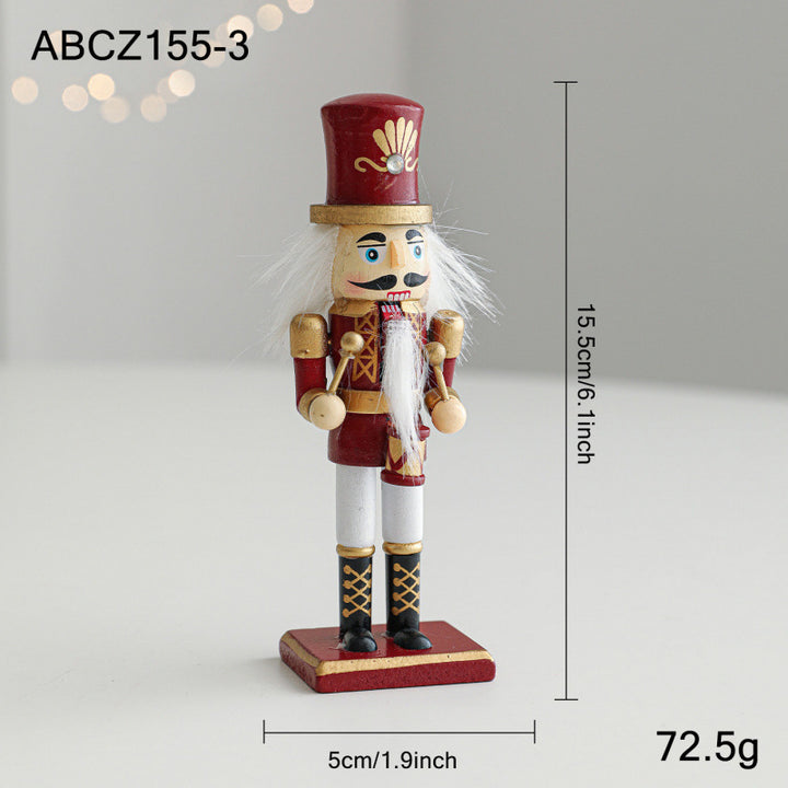 Wooden Nutcracker Figure for Christmas Table Decoration