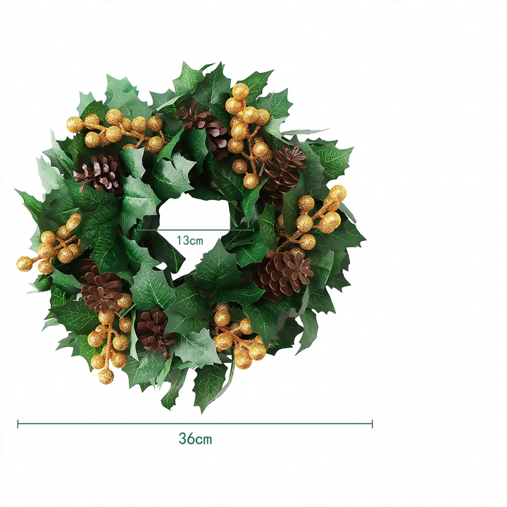Artificial Christmas wreath in country house style