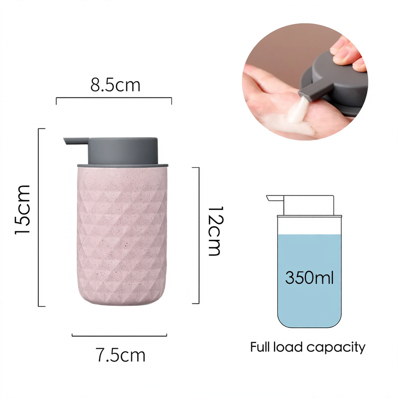 Ceramic soap dispenser with pump