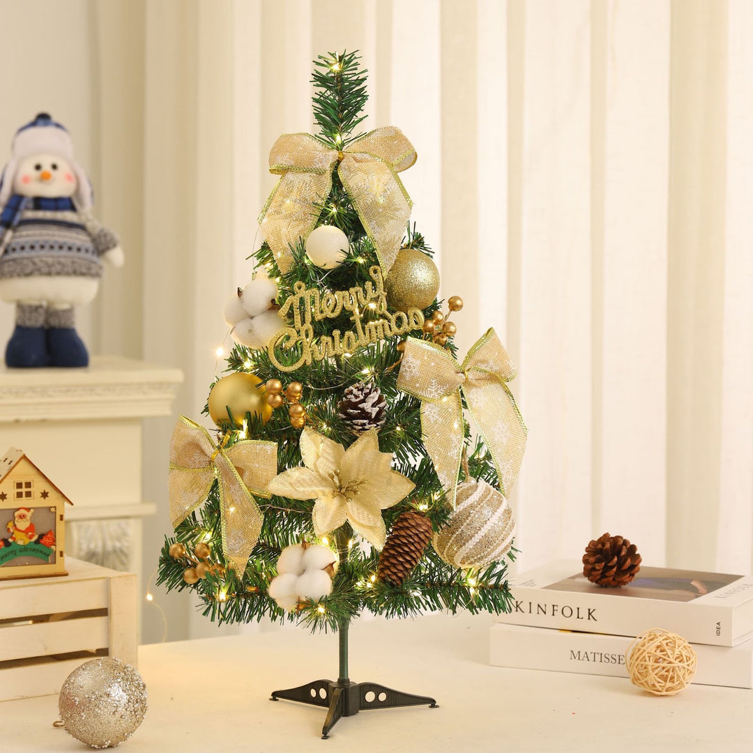 Mini Christmas tree, PVC, 60 cm, with lighting