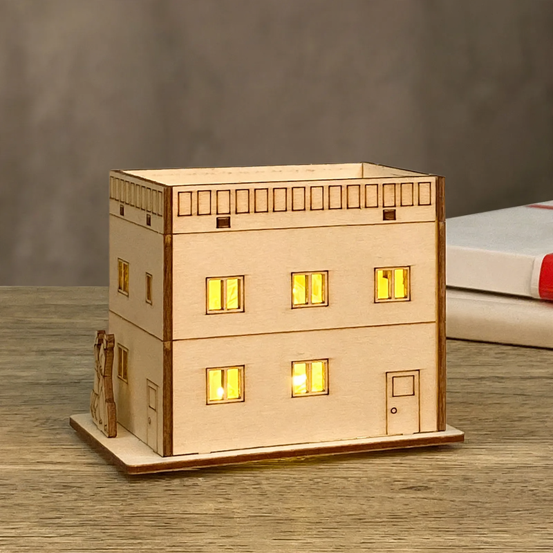Decorative wooden Christmas light house to customize