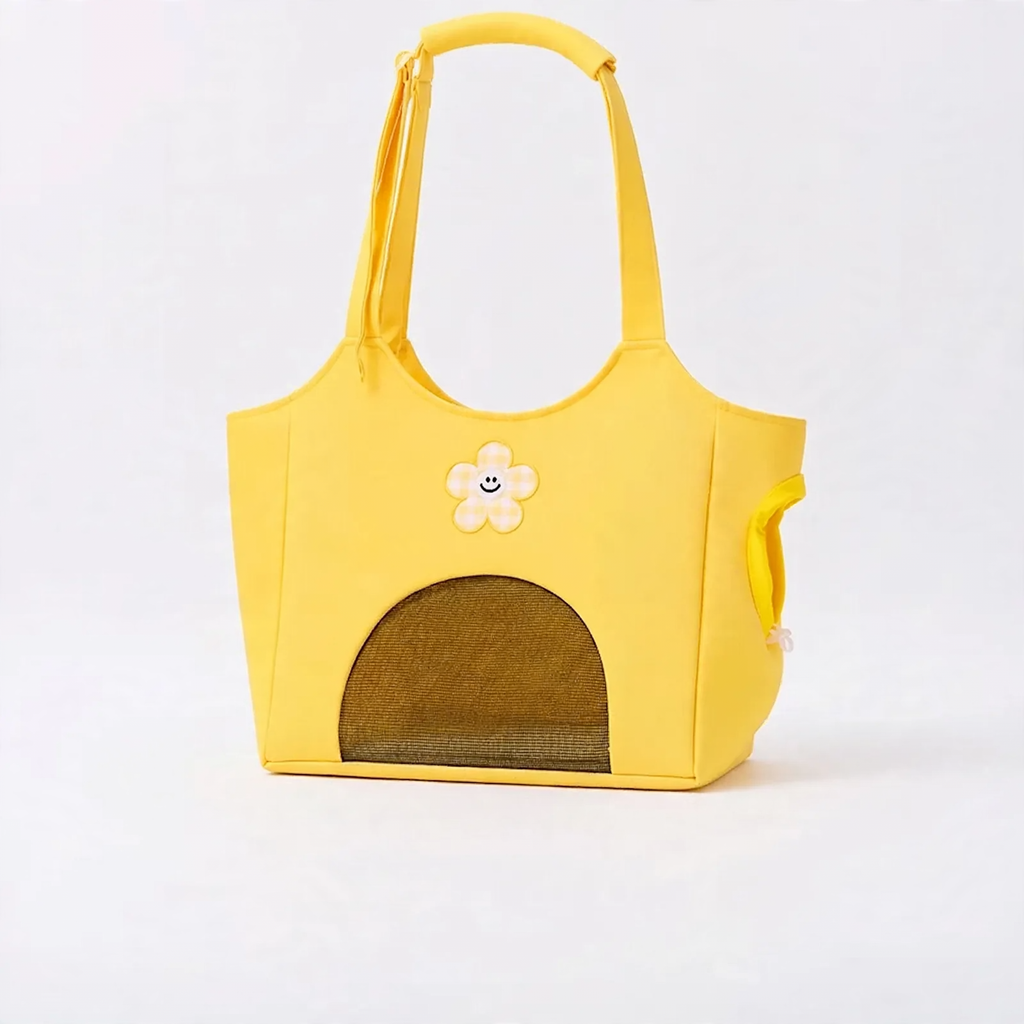 Pet handbag made of canvas, breathable