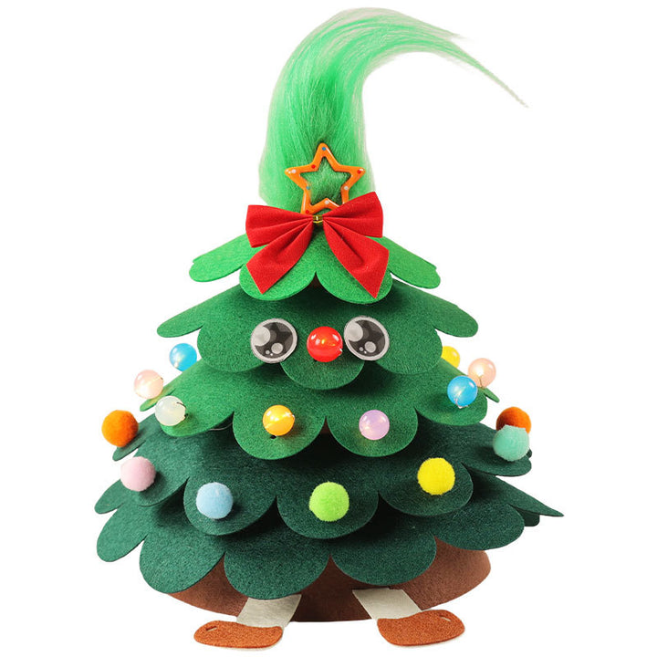 DIY Christmas Tree Craft Set with String Lights