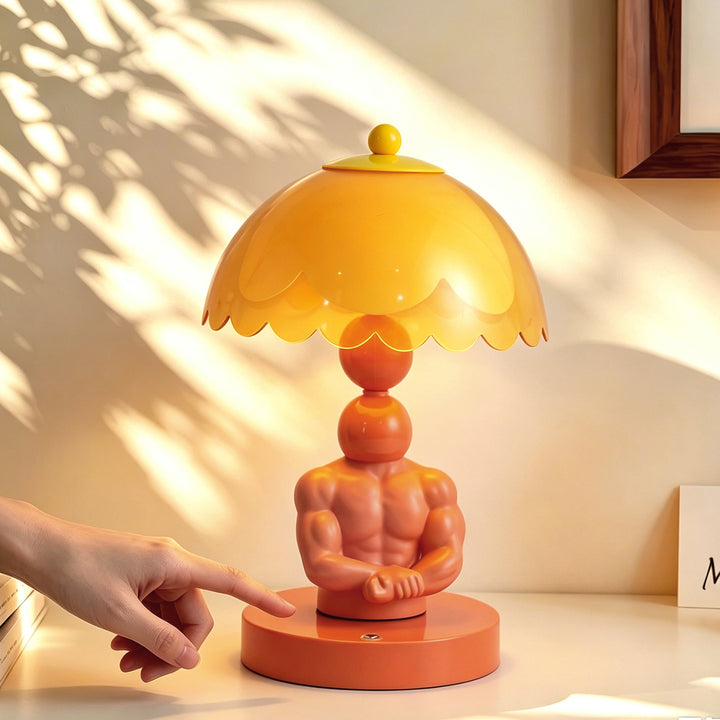 Muscular figure table lamp
