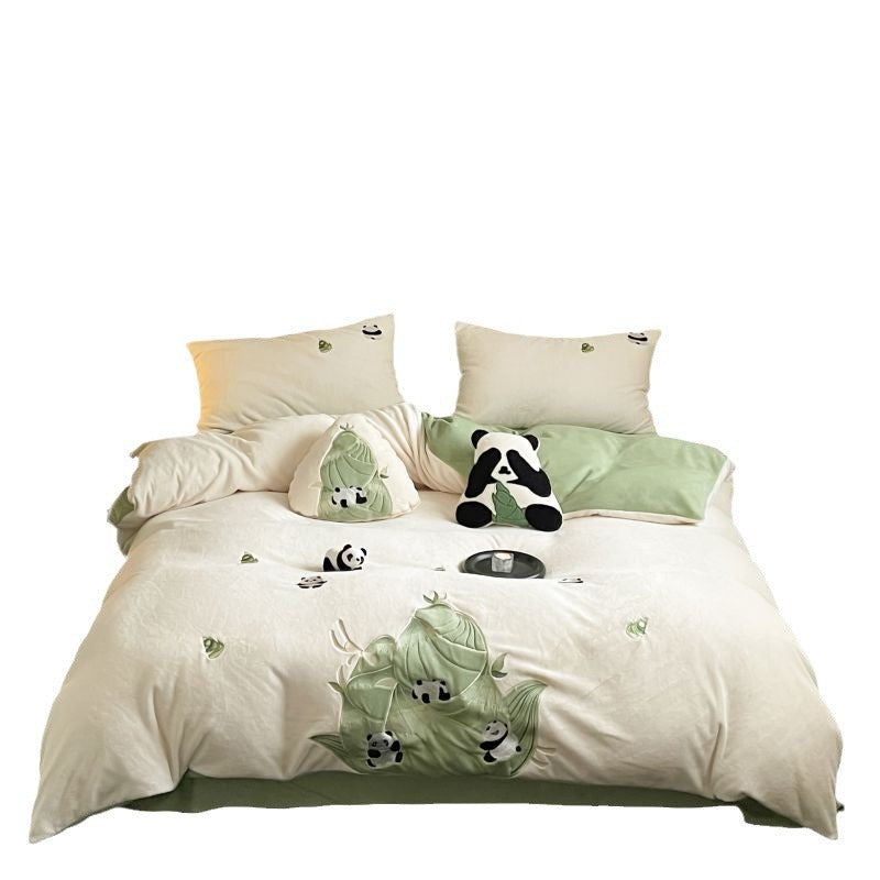 Bedding set, milk fiber, cartoon design