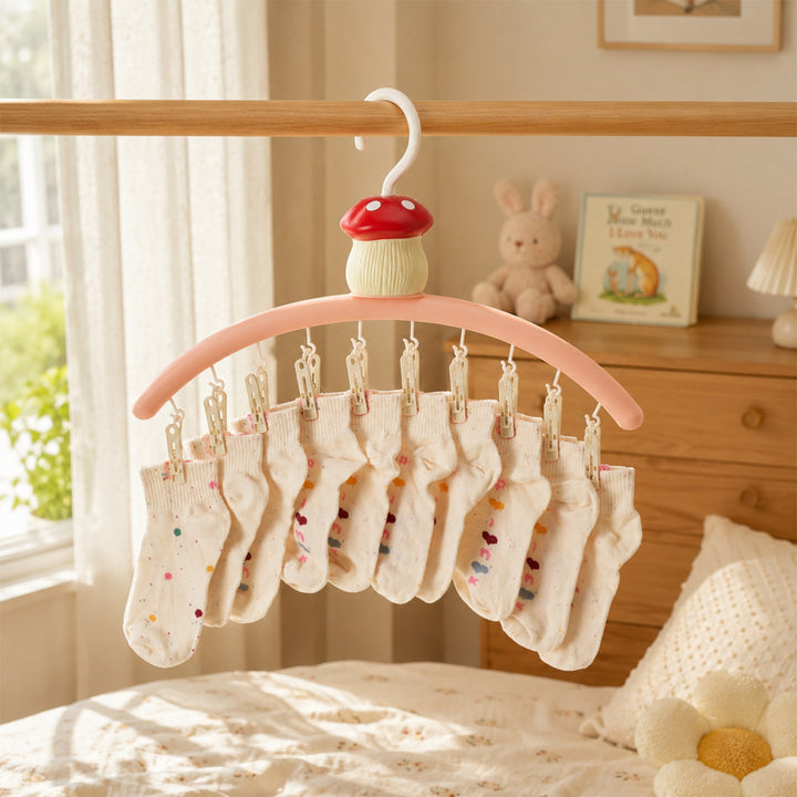 Mushroom drying rack with clips