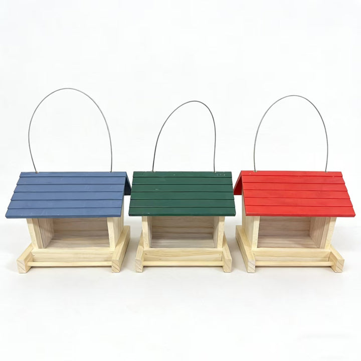 Decorative birdhouse made of pine wood